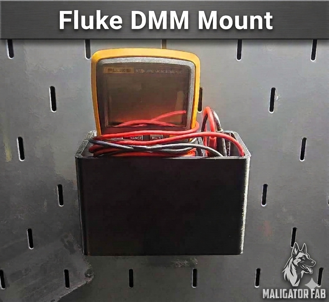 Fluke 17B+ Multimeter Mount for US General & ICON Hutch Pegboard