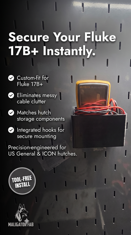 Upgrade Your Workspace with the Fluke 17B+ Multimeter Mount for US General & ICON Hutch Pegboard