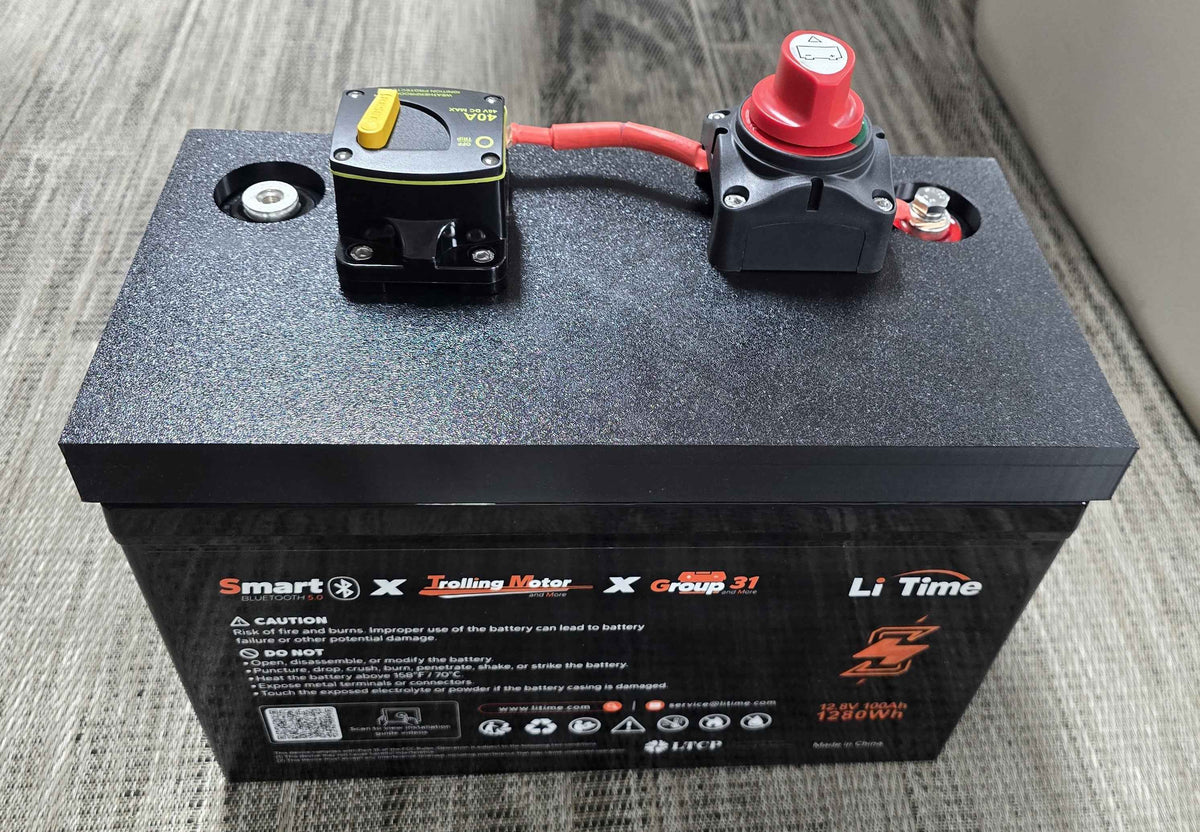Group 31 LiFePO4 Battery Mount & Switch/Breaker Plate