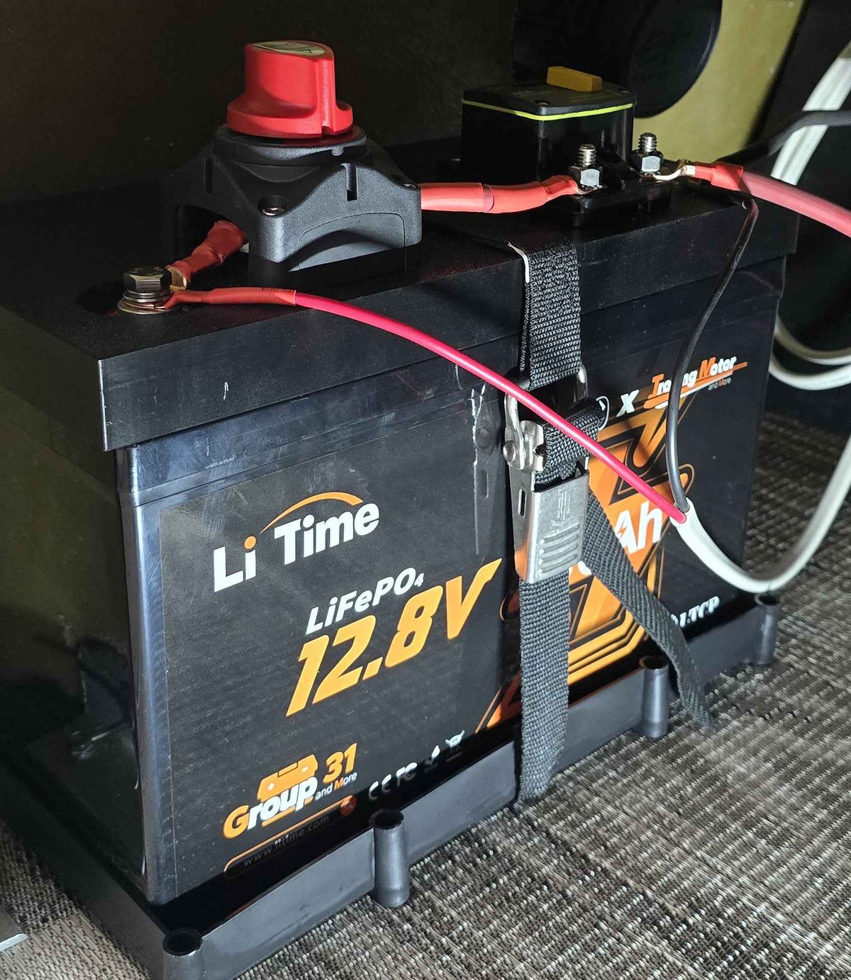 Group 31 LiFePO4 Battery Mount & Switch/Breaker Plate