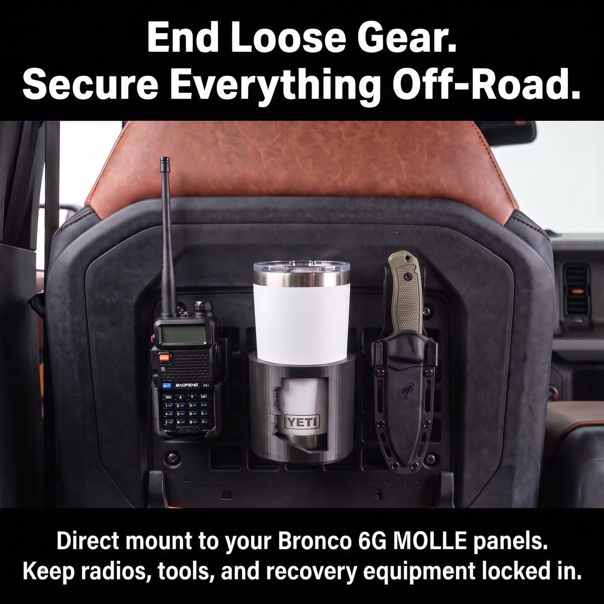 Bronco 6G Molle Mounts: Tailor Your Adventure Gear with Customizable Attachments