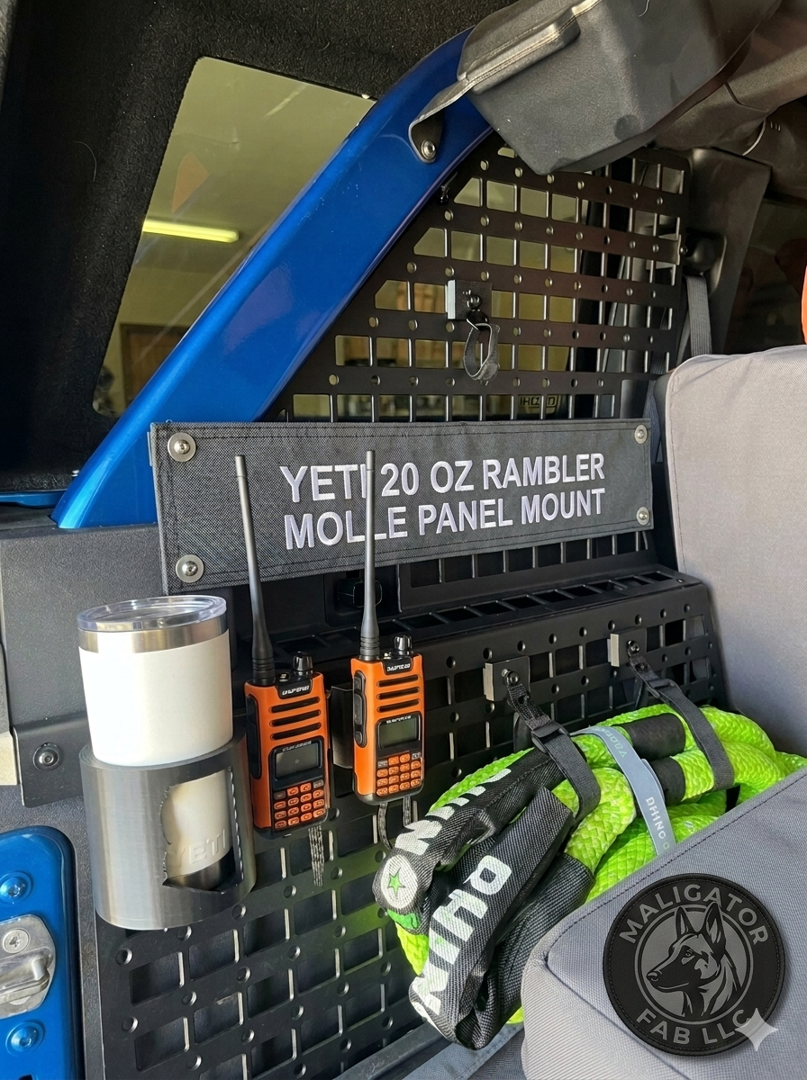 Molle Yeti 20 oz Rambler Cup Holder for 2021+ Ford Bronco